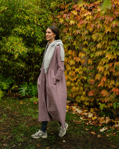 Vestido Blanche Vichy Burdeos