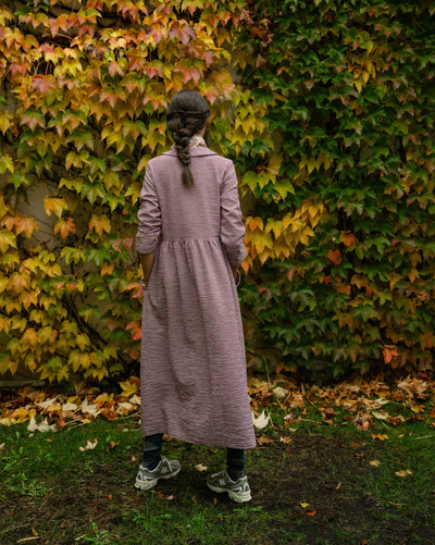 Vestido Blanche Vichy Burdeos