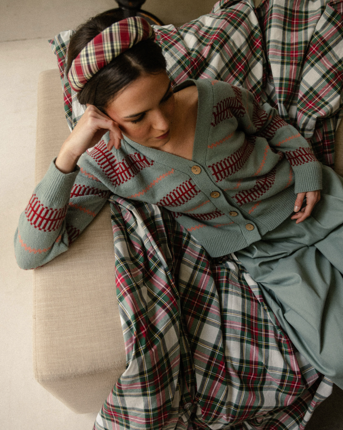 Cárdigan Greca Mint *PRE-VENTA*