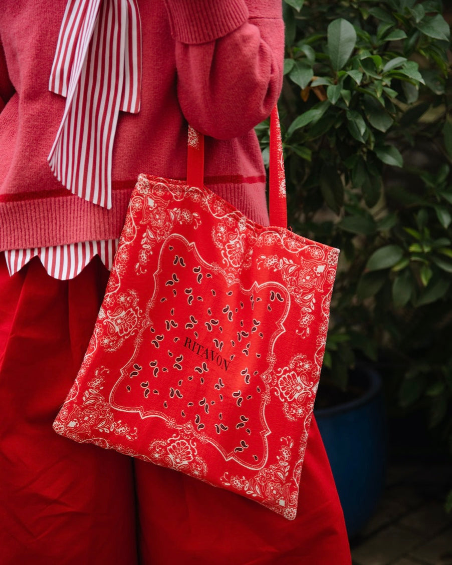 Tote Mediano Bandana Rojo