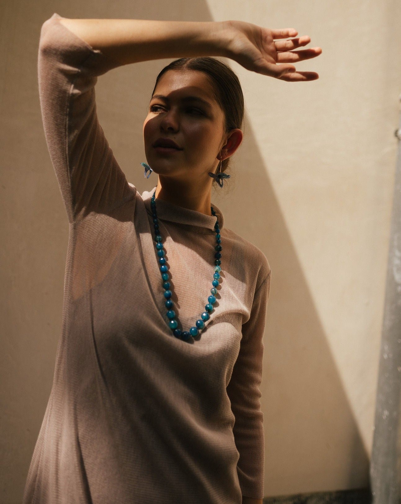 Vestido Tulle Taupe