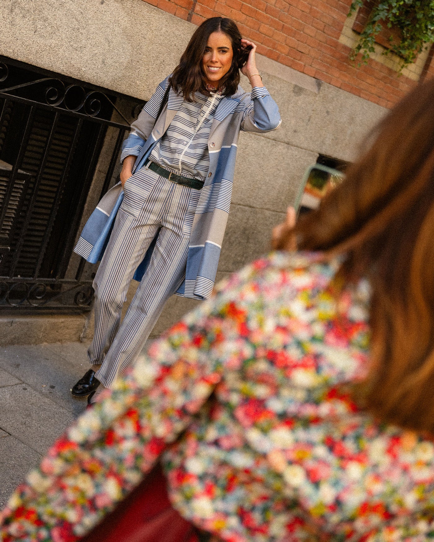Blusa Rayada Gris