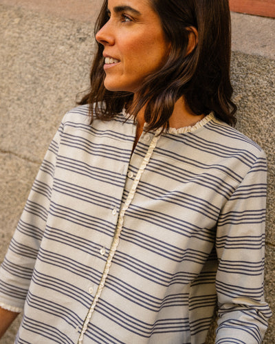 Blusa Rayada Gris
