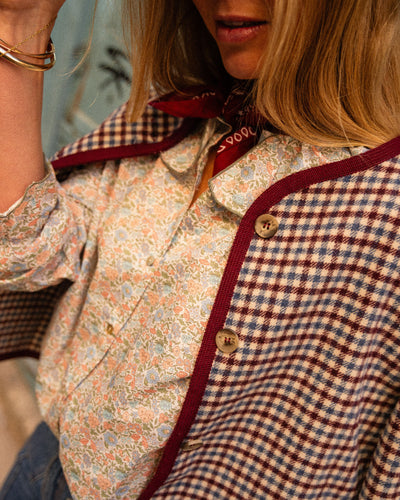 Chaquetita Ducken Azul y Burdeos
