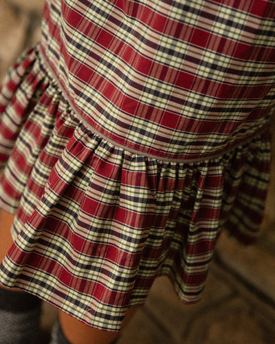 Vestido Comb Tartán Burdeos *PRE-VENTA*