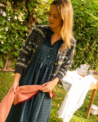 Vestido Blanche Cuadro Botella