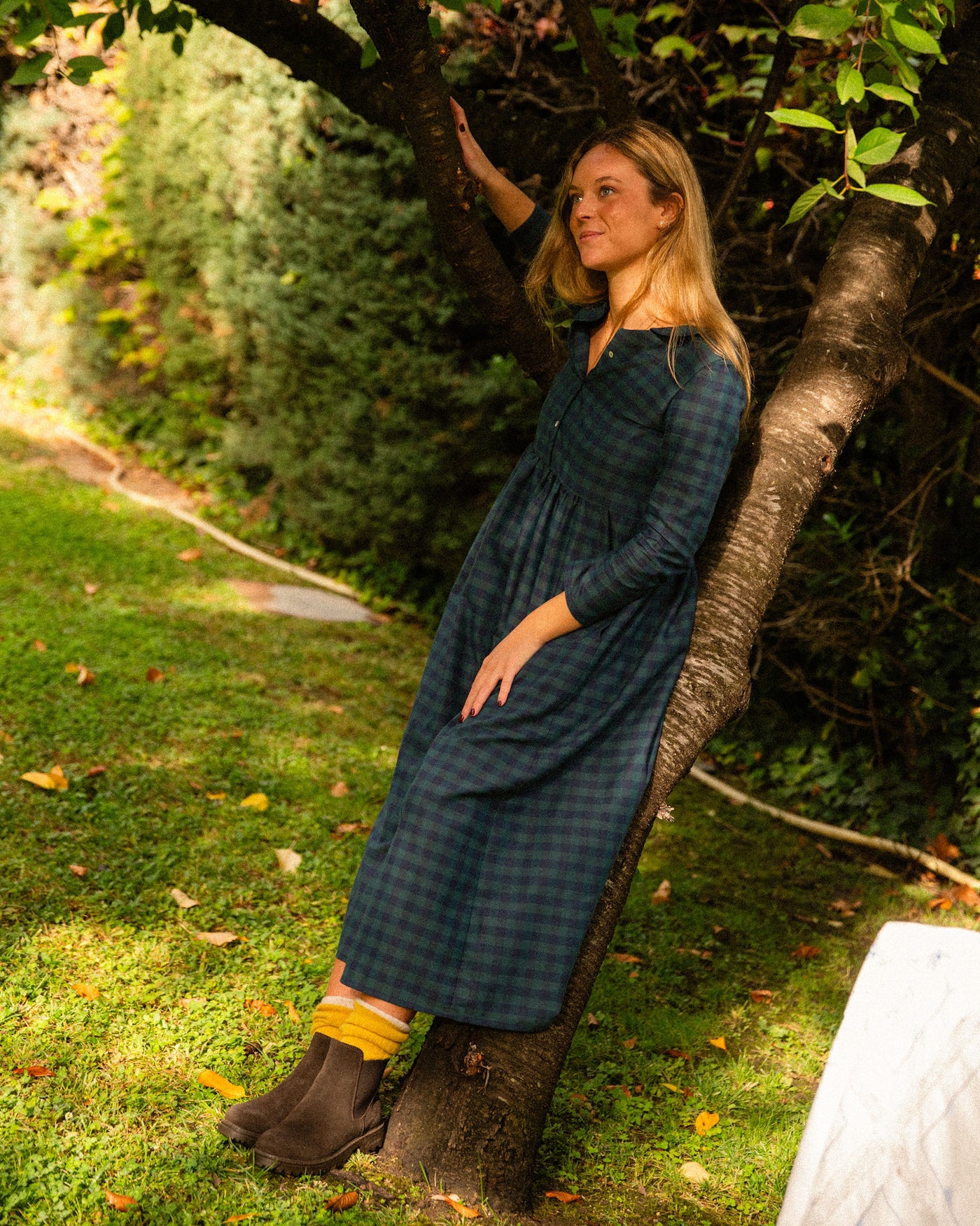 Vestido Blanche Cuadro Botella