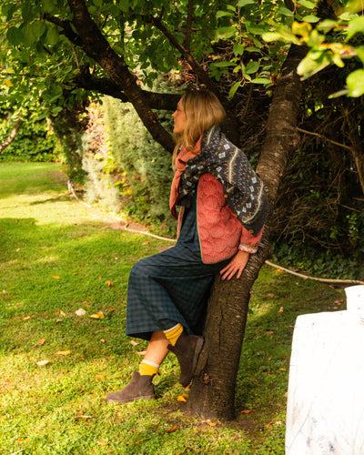 Vestido Blanche Cuadro Botella