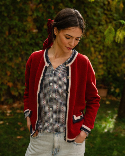 Blusa Vienn Cherry Navy