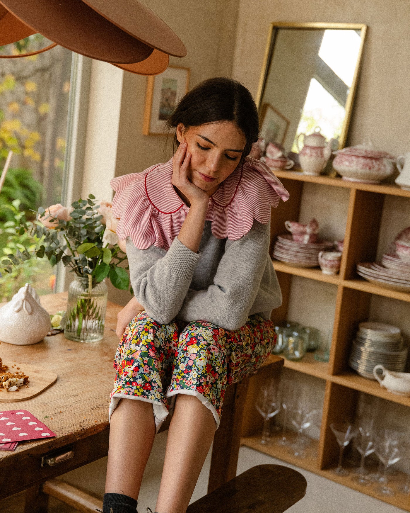 Blusa Naif Rayas Rojas