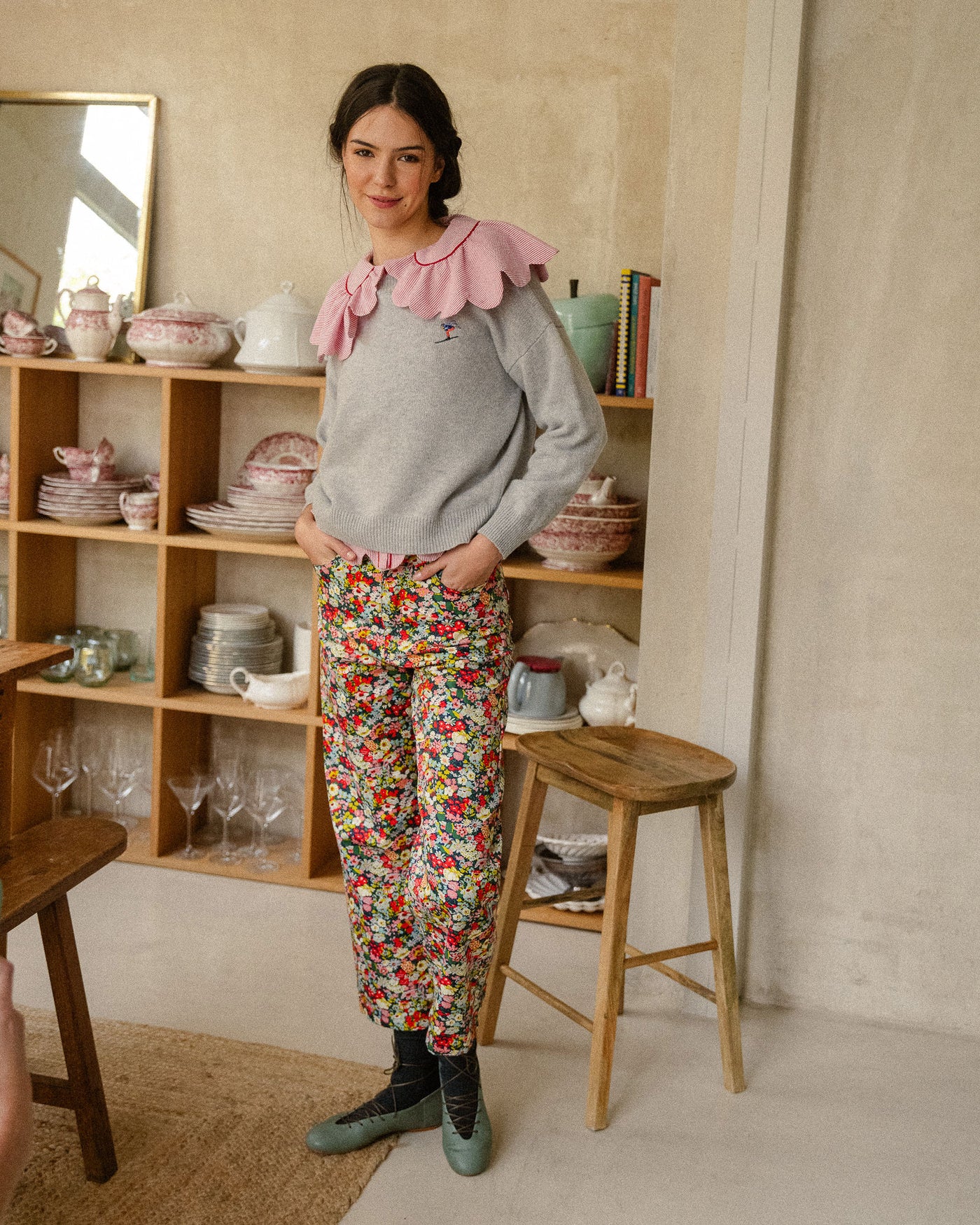 Blusa Naif Rayas Rojas