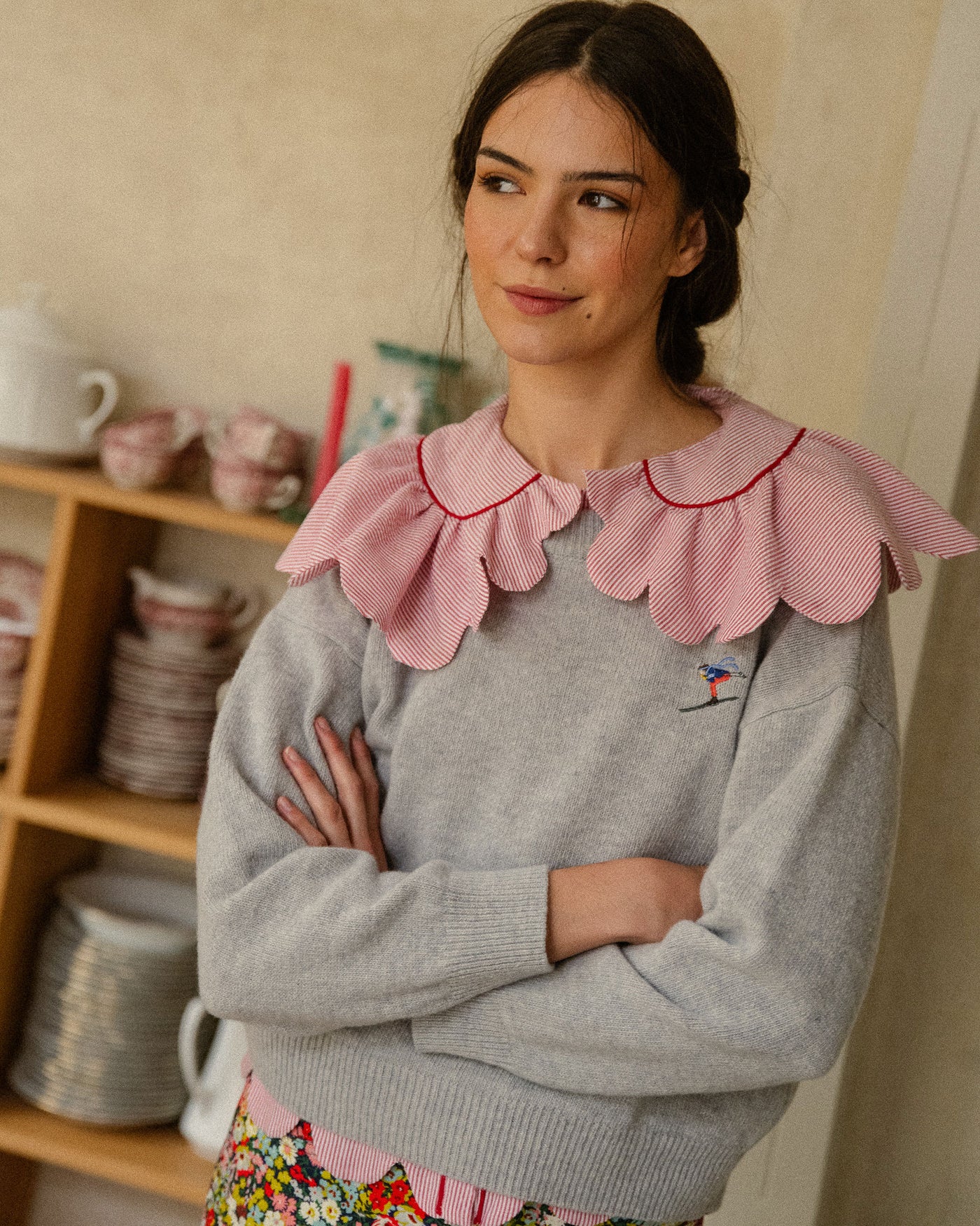 Blusa Naif Rayas Rojas