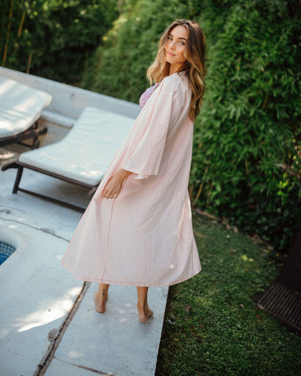 Kimono Plumeti Rose