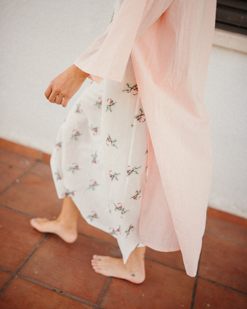 Kimono Plumeti Rose