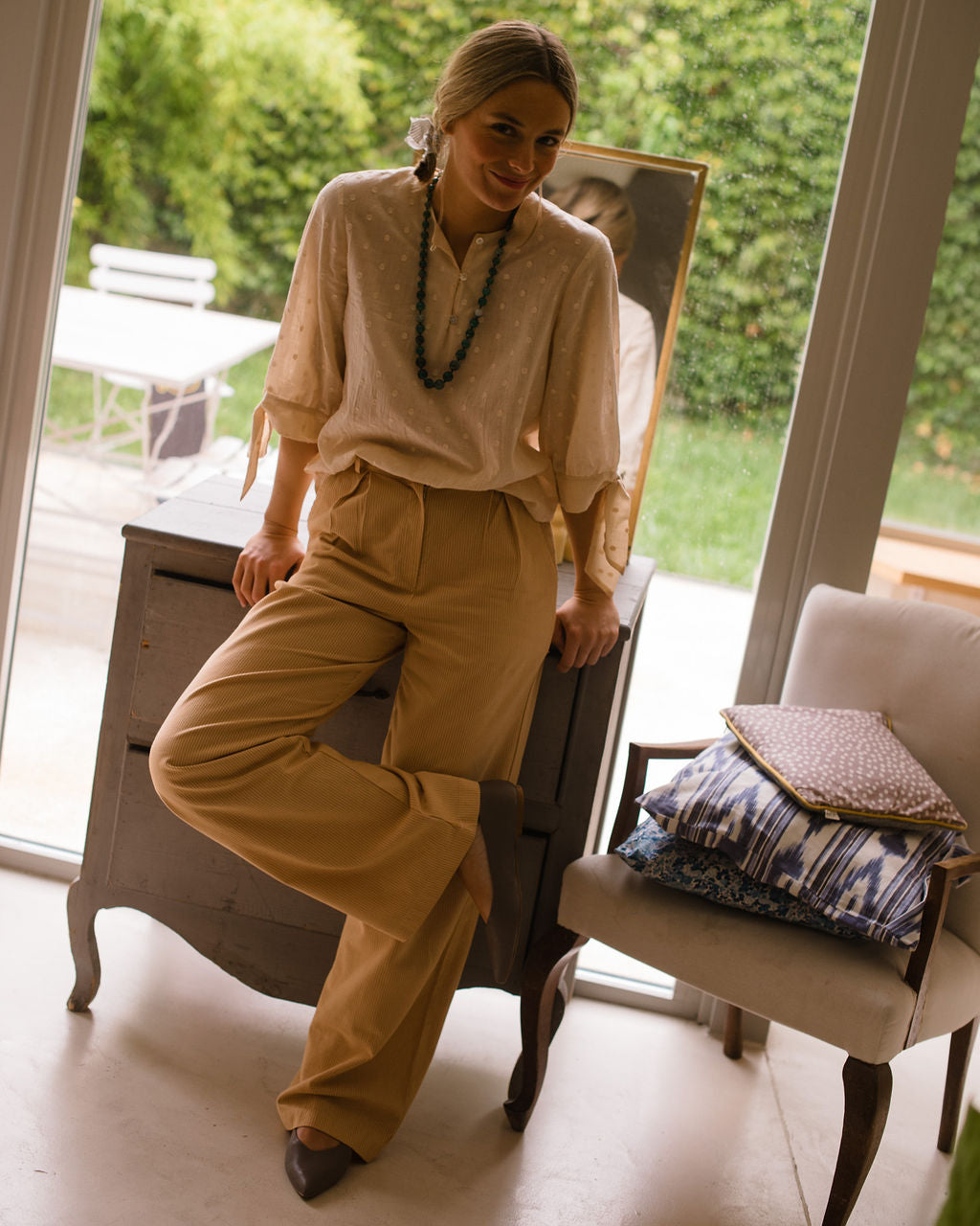 Pantalón Zucca Raya Amarilla