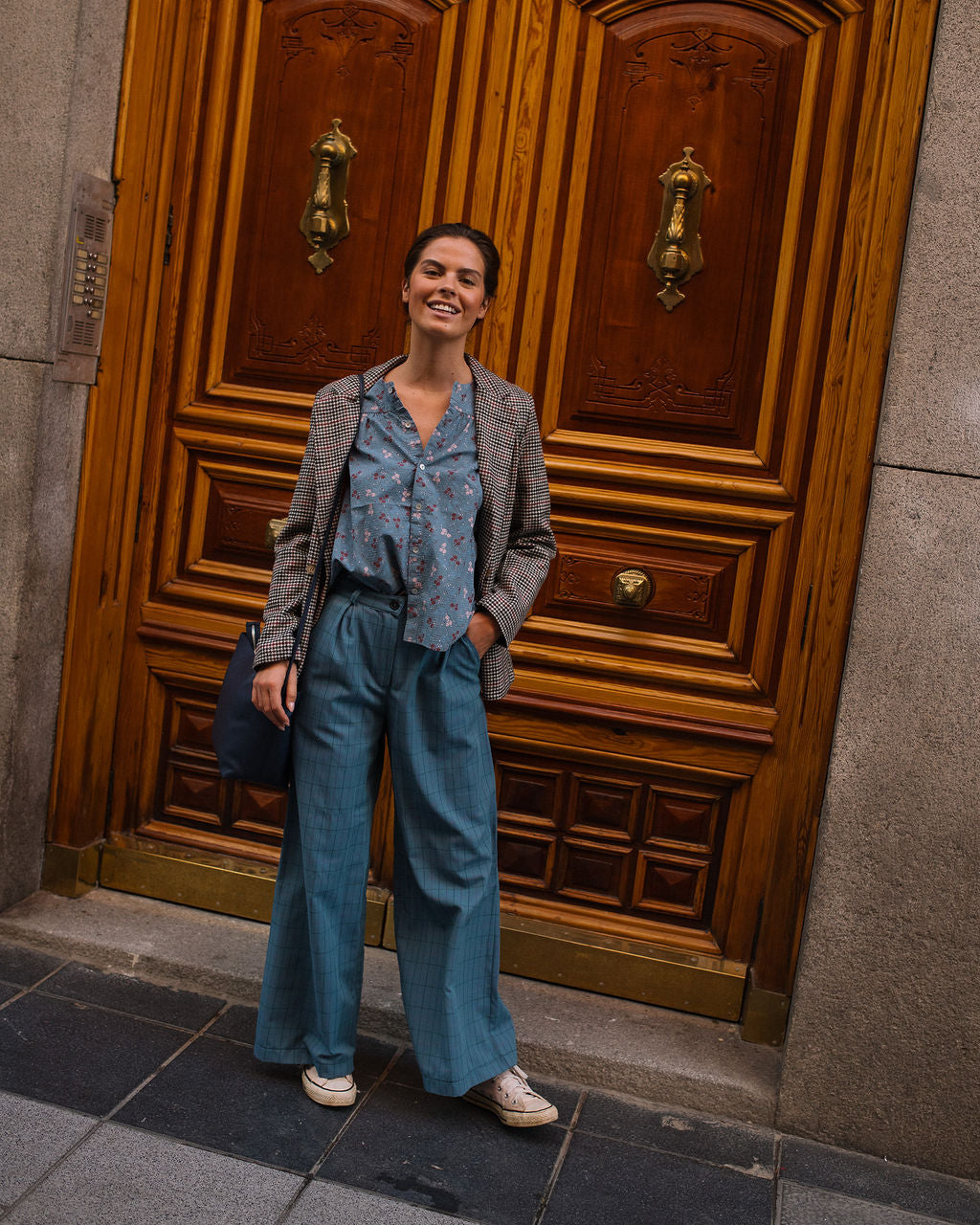 Pantalón Tartufo Cuadro Azul