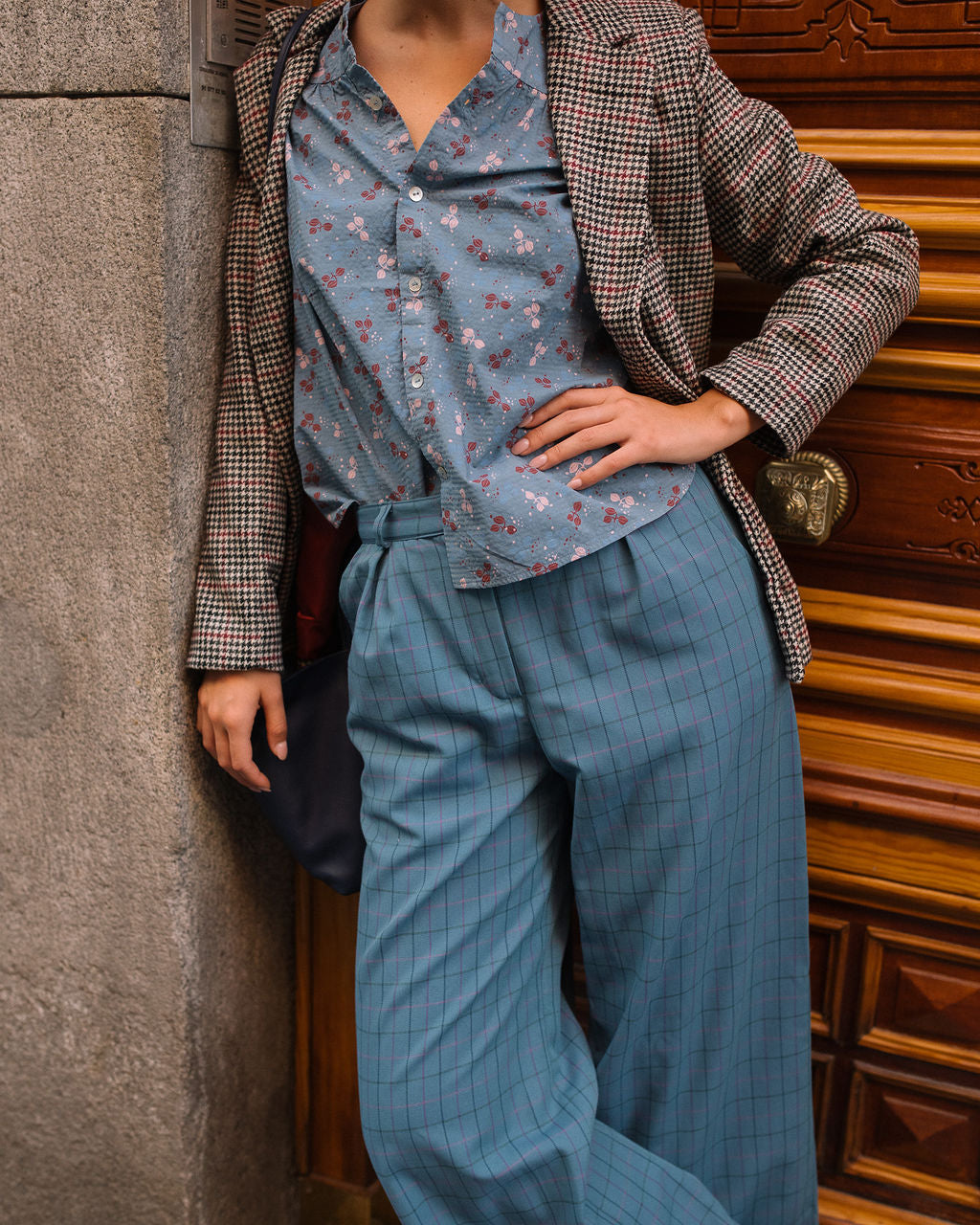 Pantalón Tartufo Cuadro Azul