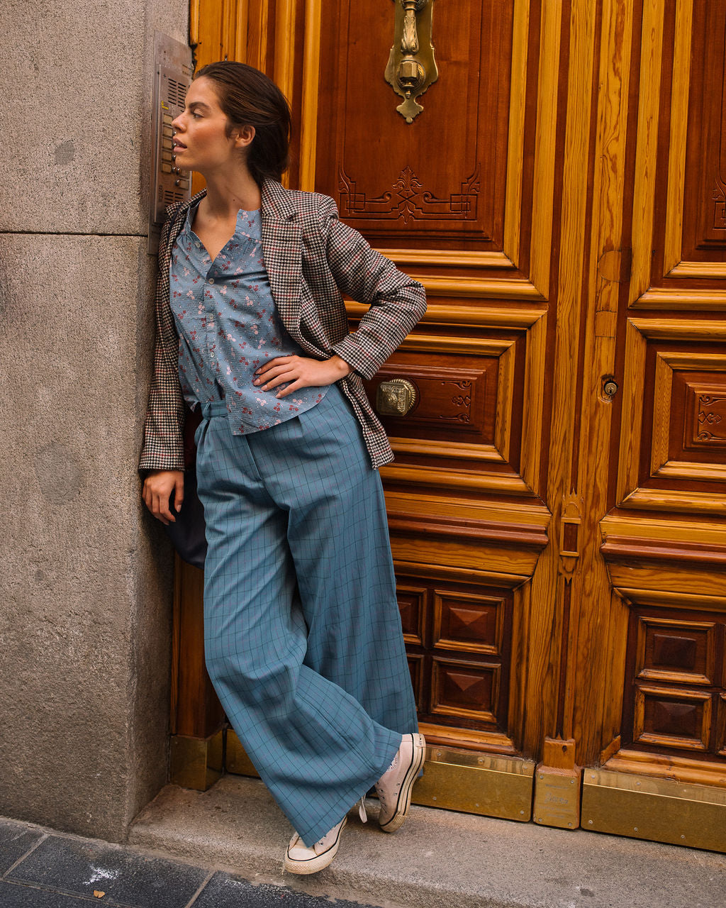 Pantalón Tartufo Cuadro Azul