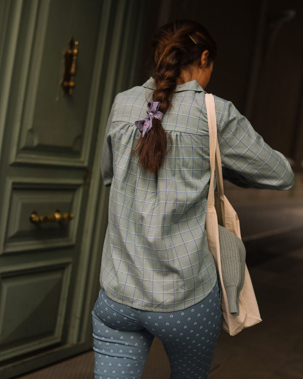 Blusa Lady Cuadro Verde