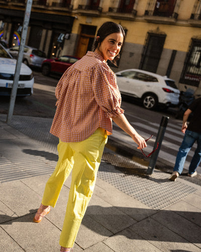 Blusa Dame Vichy Lila