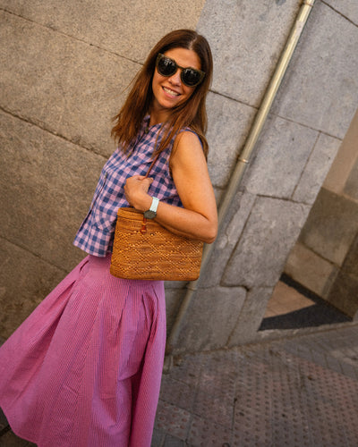 Falda Picos Rayas Magenta *PRE-VENTA*