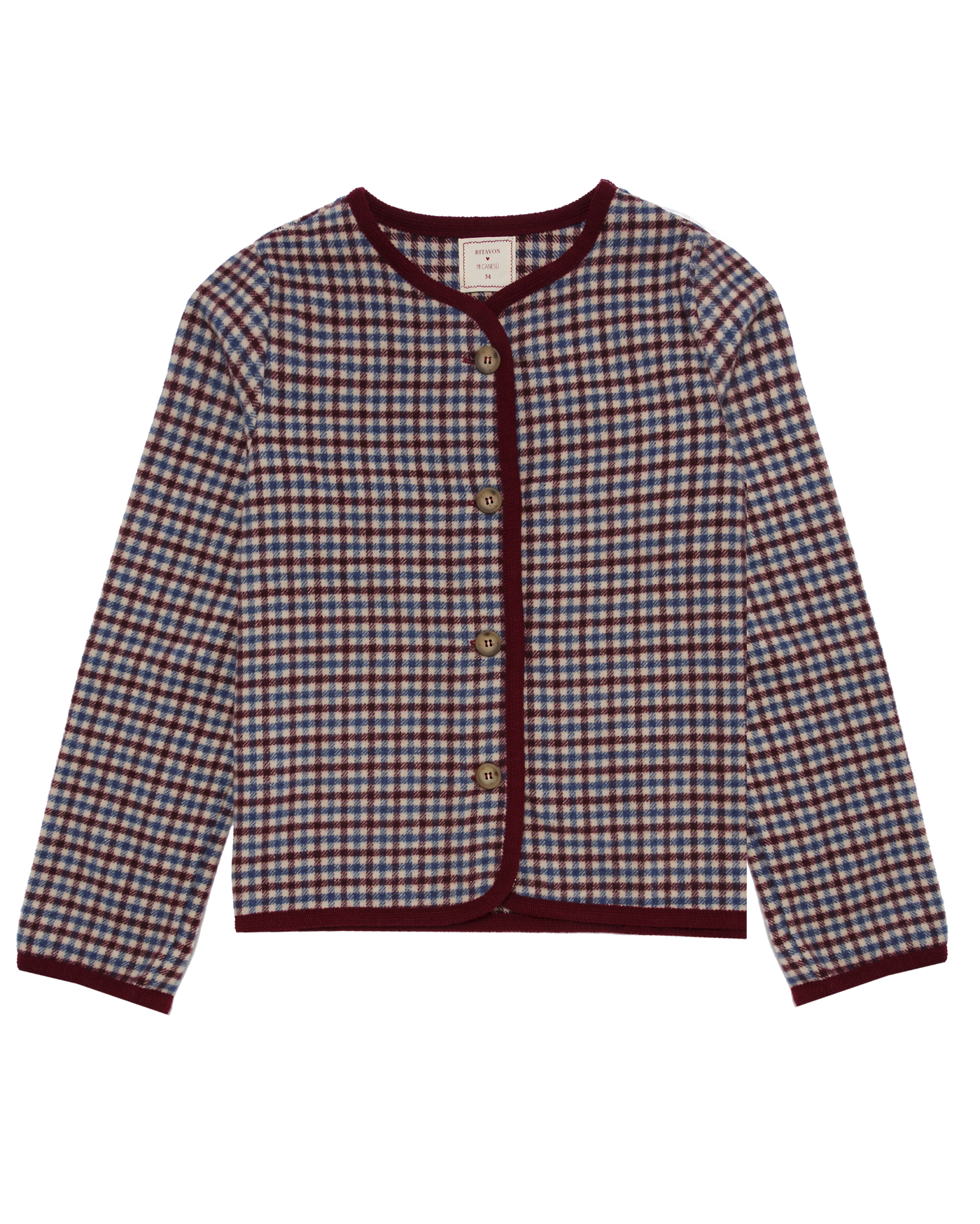 Chaquetita Ducken Azul y Burdeos