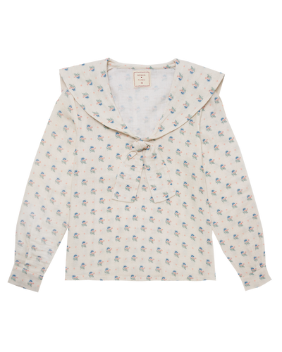 Blusa Navy Gasa Miniflor
