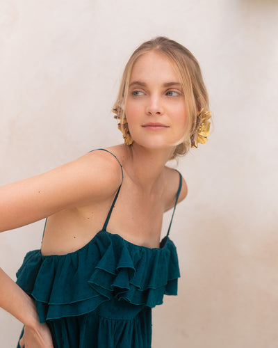 Vestido Sixties Plumeti Pavo