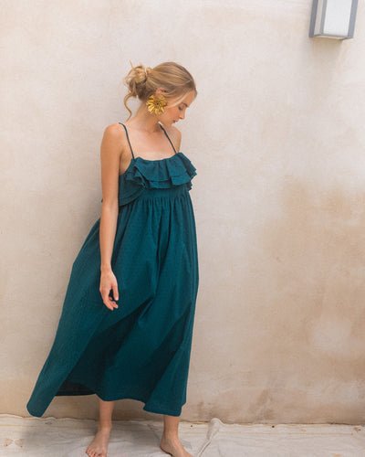Vestido Sixties Plumeti Pavo