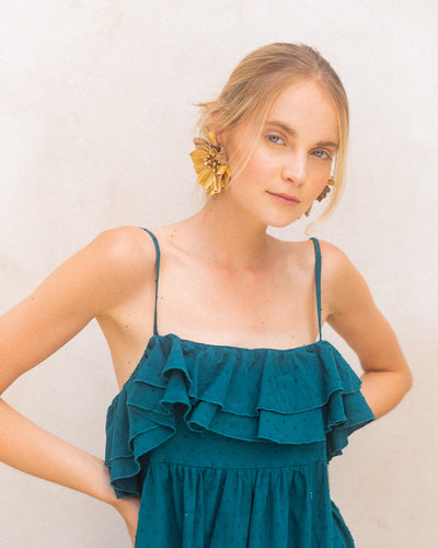 Vestido Sixties Plumeti Pavo