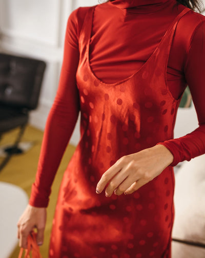 Vestido Lencero Cereza